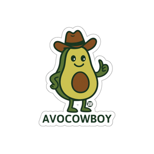 Avocowboy Cute Avocado Sticker with Cowboy Hat