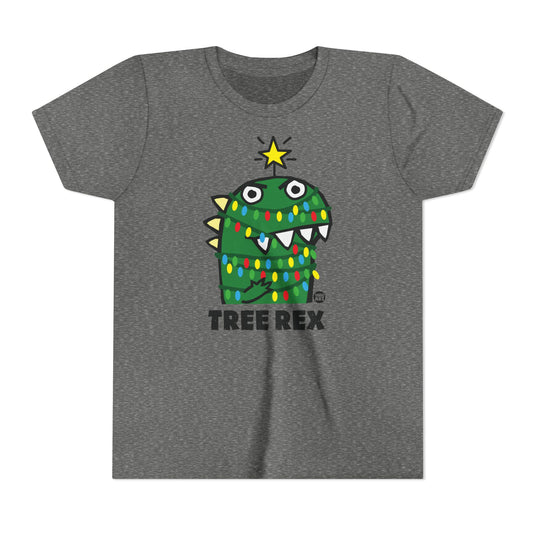 Tree Rex Kids Christmas Tee, Dinosaur Xmas Tree Children's Shirt, Funny Xmas Tee Kids