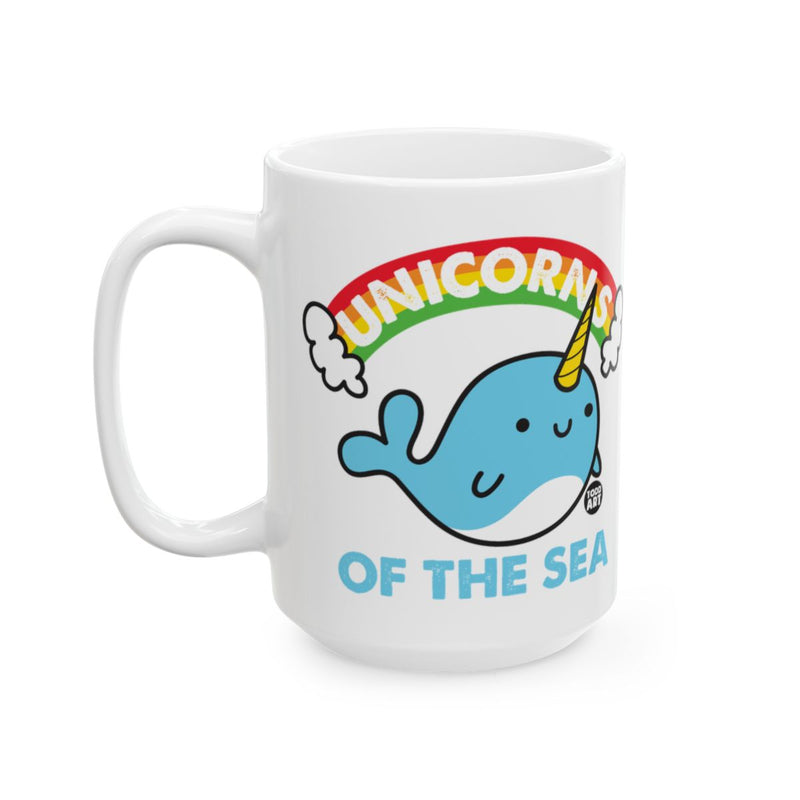 Load image into Gallery viewer, Cute Narwhal Unicorns of the Sea White Coffee Mug
