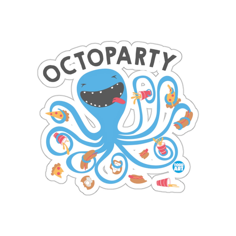 Load image into Gallery viewer, Octoparty Graphic Design Sticker for Fun Decor
