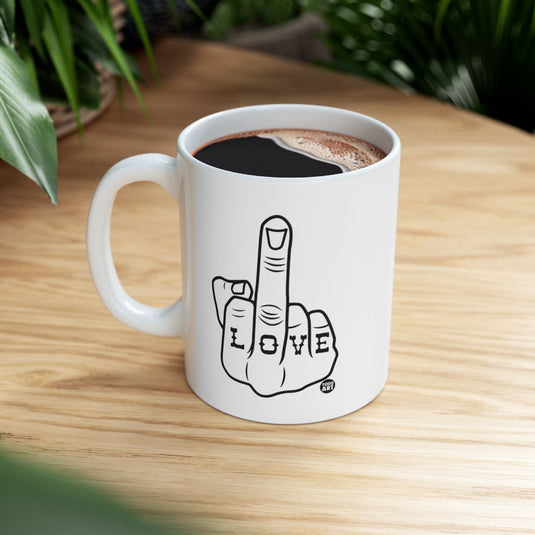 Love Middle Finger Design Mug for a Bold Statement