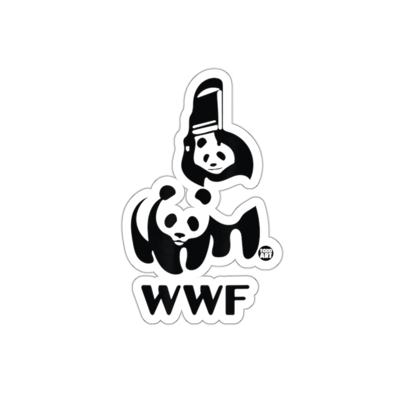 Load image into Gallery viewer, Two Pandas in WWF Logo Todd Art Design Style sticker
