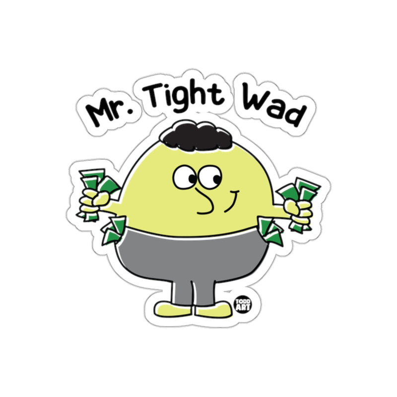 Load image into Gallery viewer, Mr. Tight Wad Cartoon Character Sticker Product

