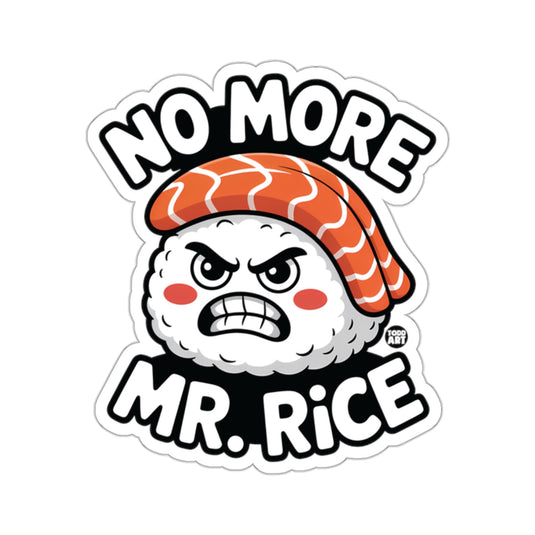 Angry Sushi No More Mr Rice Funny Cartoon Character 