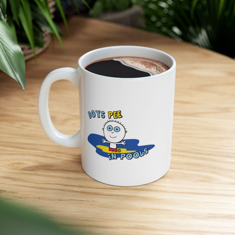 Load image into Gallery viewer, Boys Pee in Pools Mug for a Fun Drinking Experience
