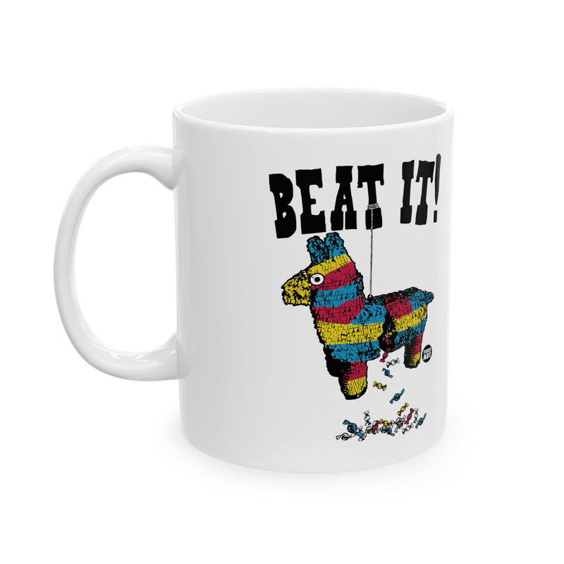 Load image into Gallery viewer, Beat It Pinata Coffee Mug, Funny Pinata Mug, Beat It Pun Mug
