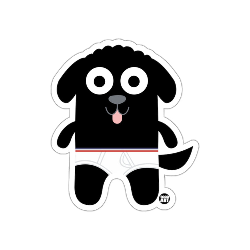 Load image into Gallery viewer, Cute Black Cartoon Dog Wearing White Shorts Sticker
