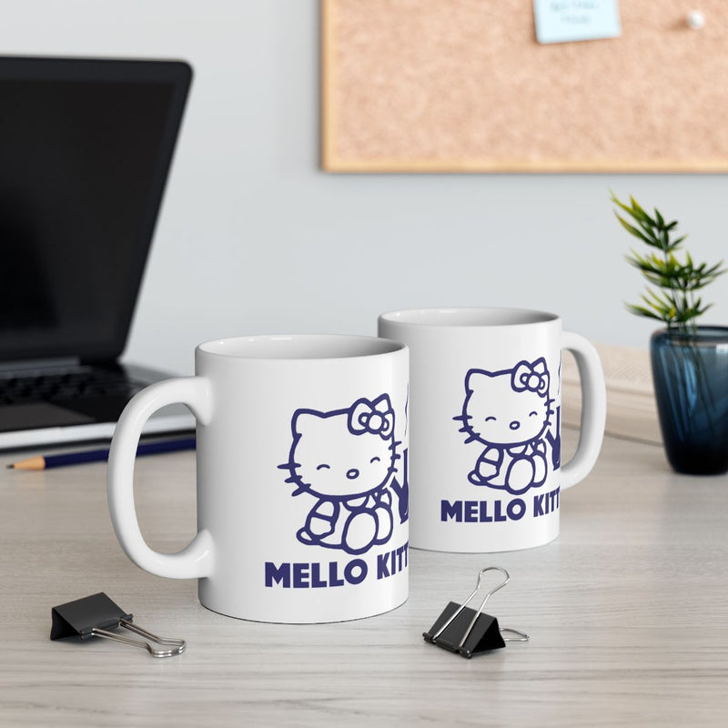 Load image into Gallery viewer, Mello Kitty Adorable Art White Mug for Every Occasion
