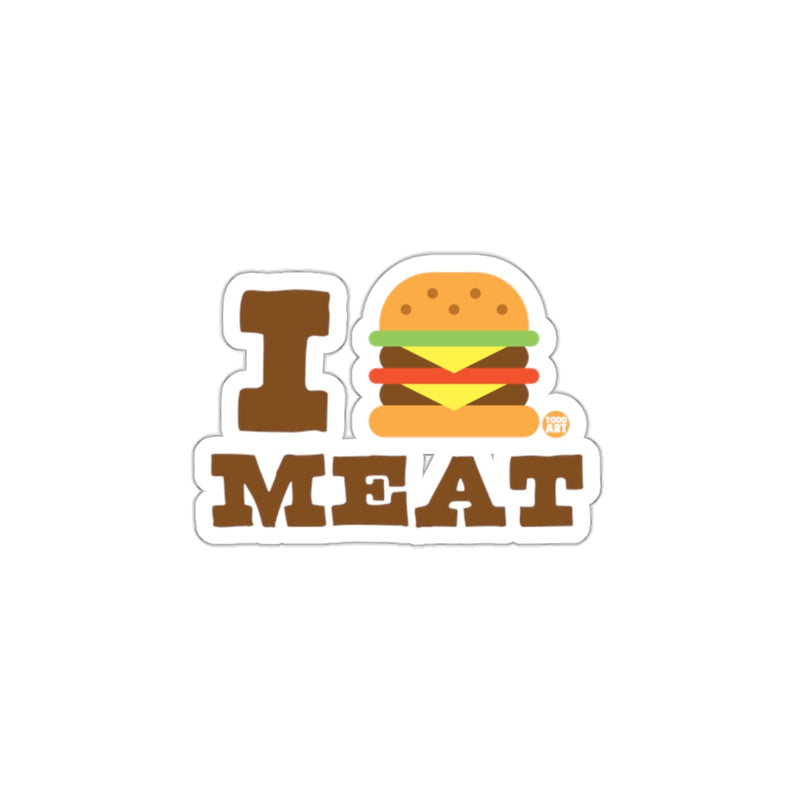 Load image into Gallery viewer, I Love Meat Funny Burger Sticker for Food Lovers
