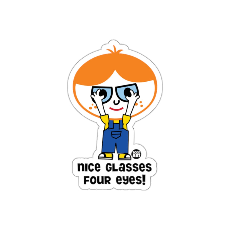 Load image into Gallery viewer, Nice Glasses Four Eyes Todd Art Character Design sticker
