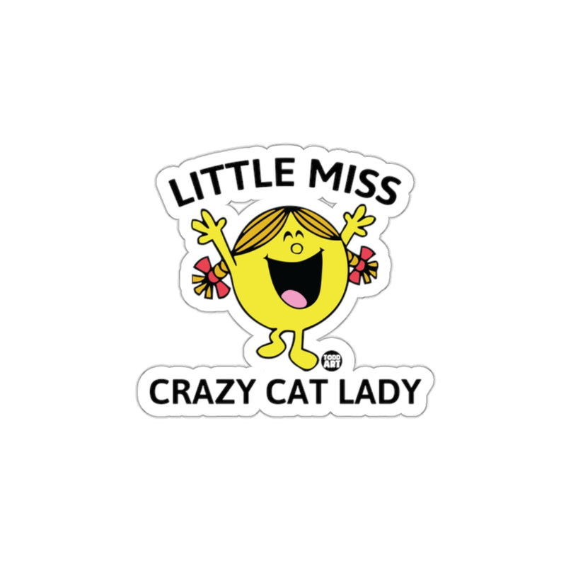 Load image into Gallery viewer, Little Miss Crazy Cat Lady Funny Cartoon Design sticker
