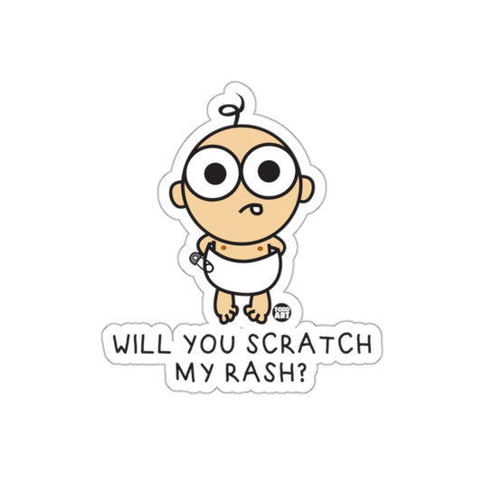Will You Scratch My Rash Cartoon Baby Sticker
