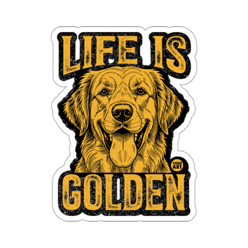 Load image into Gallery viewer, Life is Golden Dog Sticker for Dog Lovers
