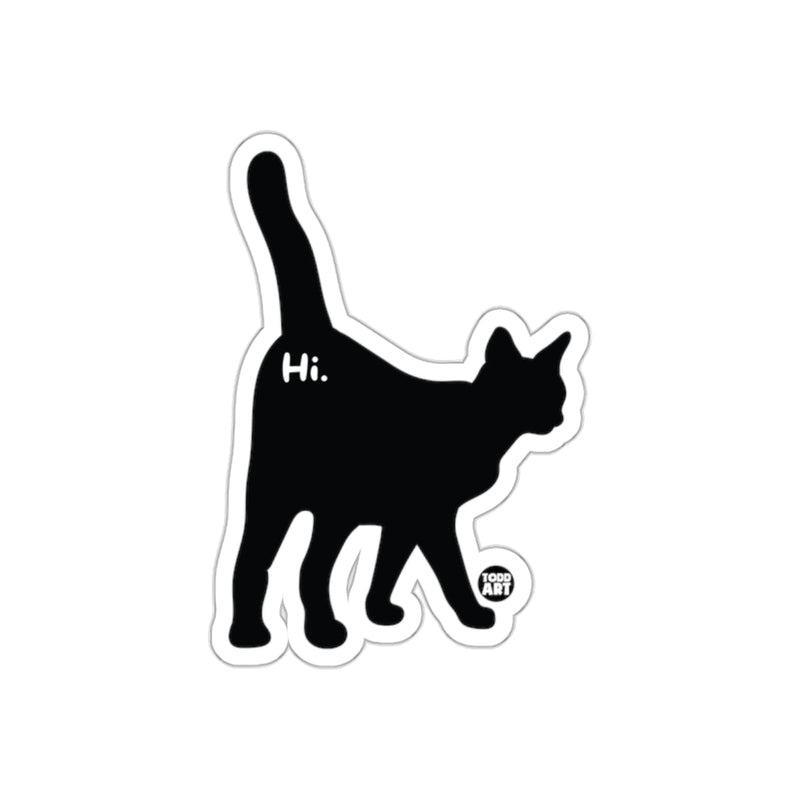 Load image into Gallery viewer, Black Cat With Hi Todd Art Design Decorative sticker
