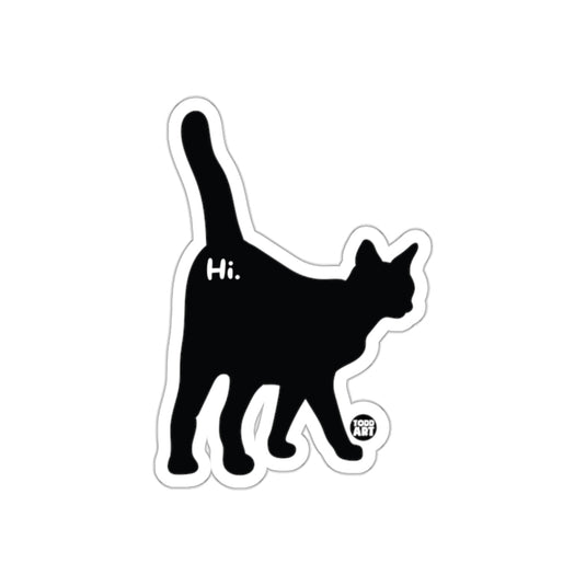 Black Cat With Hi Todd Art Design Decorative sticker