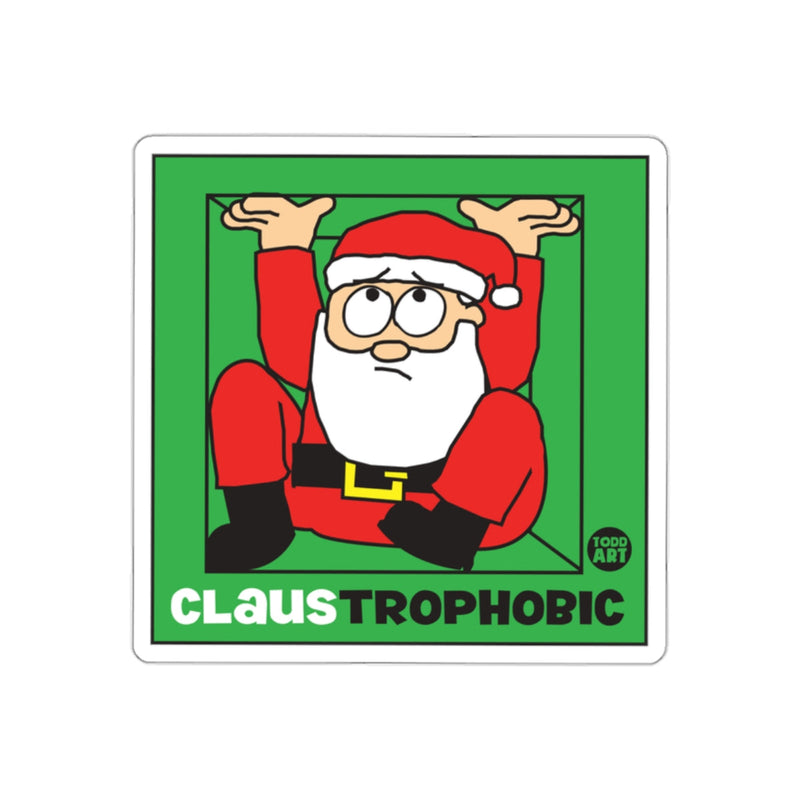Load image into Gallery viewer, Funny Santa Claus Claustrophobic Cartoon Sticker
