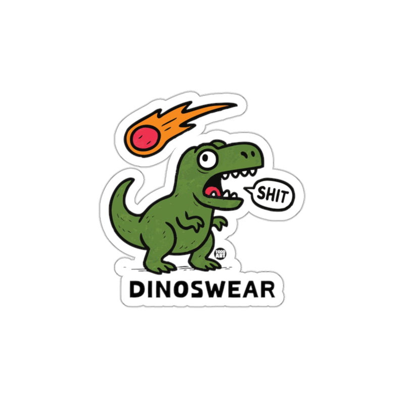 Load image into Gallery viewer, Cartoon Dinosaur Running From Meteor Sticker
