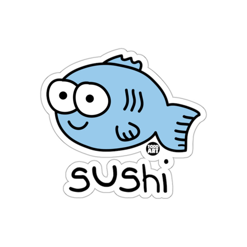 Load image into Gallery viewer, Sushi Cartoon Fish Sticker Todd Art Illustration
