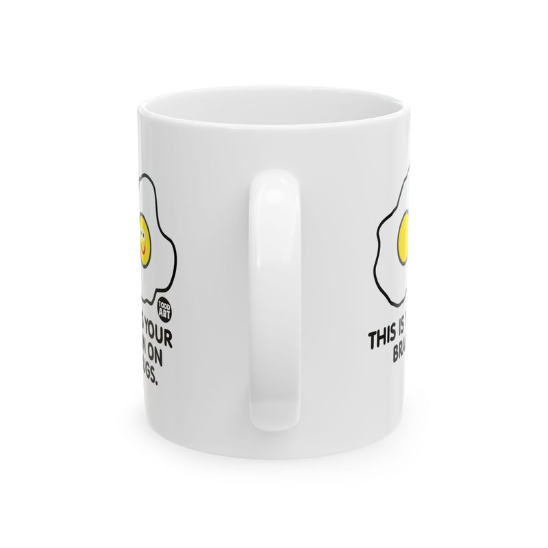 Load image into Gallery viewer, Brain on Drugs Coffee Mug, Brain on Drugs Eggs Mug
