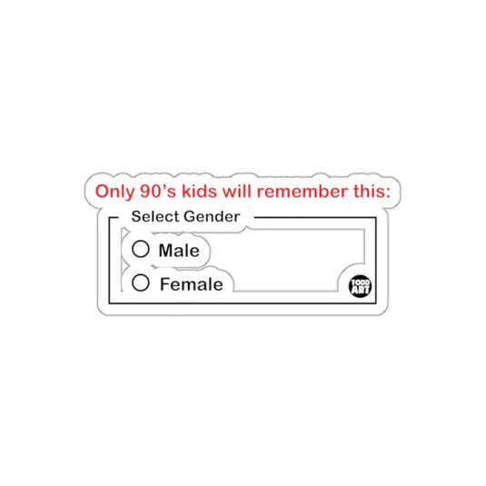 Only 90's kids will remember this select gender sticker