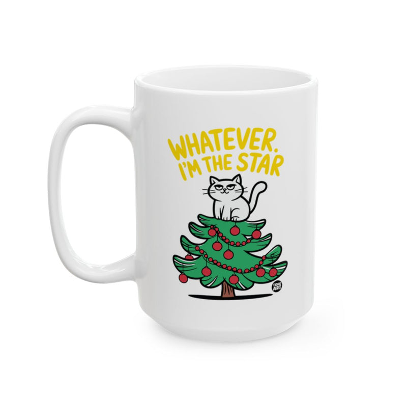 Load image into Gallery viewer, Whatever I'm The Star Cat Christmas Mug product
