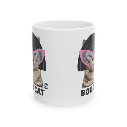 Bob Cat Coffee Mug, Funny Bob Cat Pun Mug, Funny Cat Lover Mug Gift