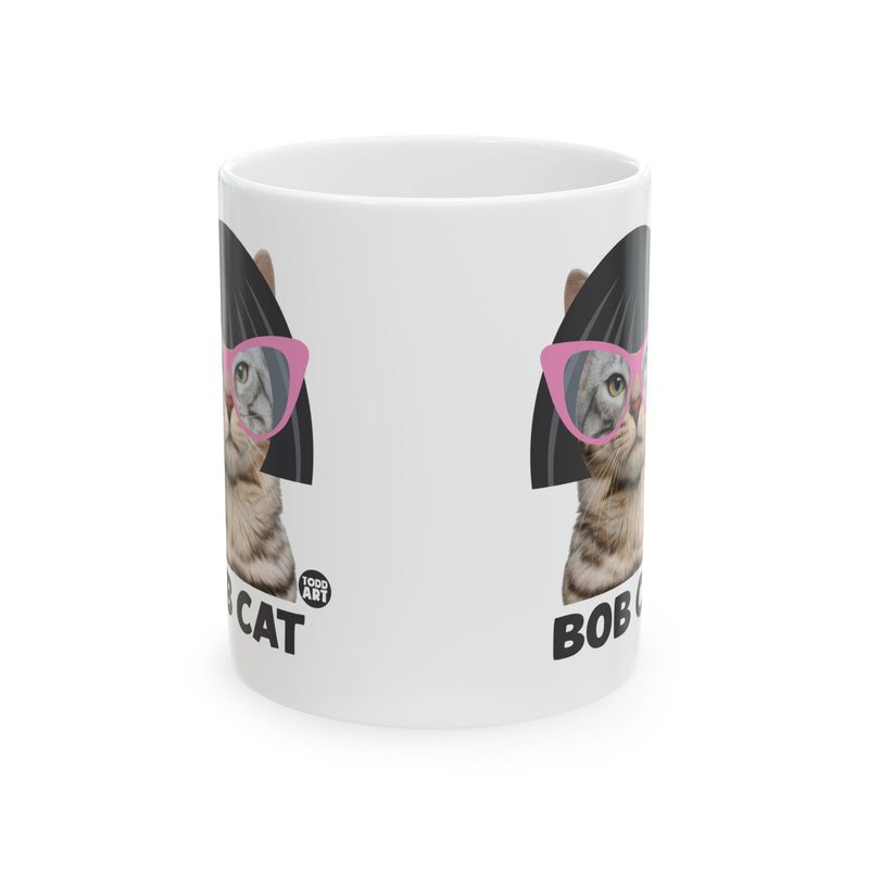 Load image into Gallery viewer, Bob Cat Coffee Mug, Funny Bob Cat Pun Mug, Funny Cat Lover Mug Gift
