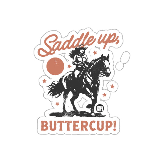 Saddle Up Buttercup Horse Riding Sticker