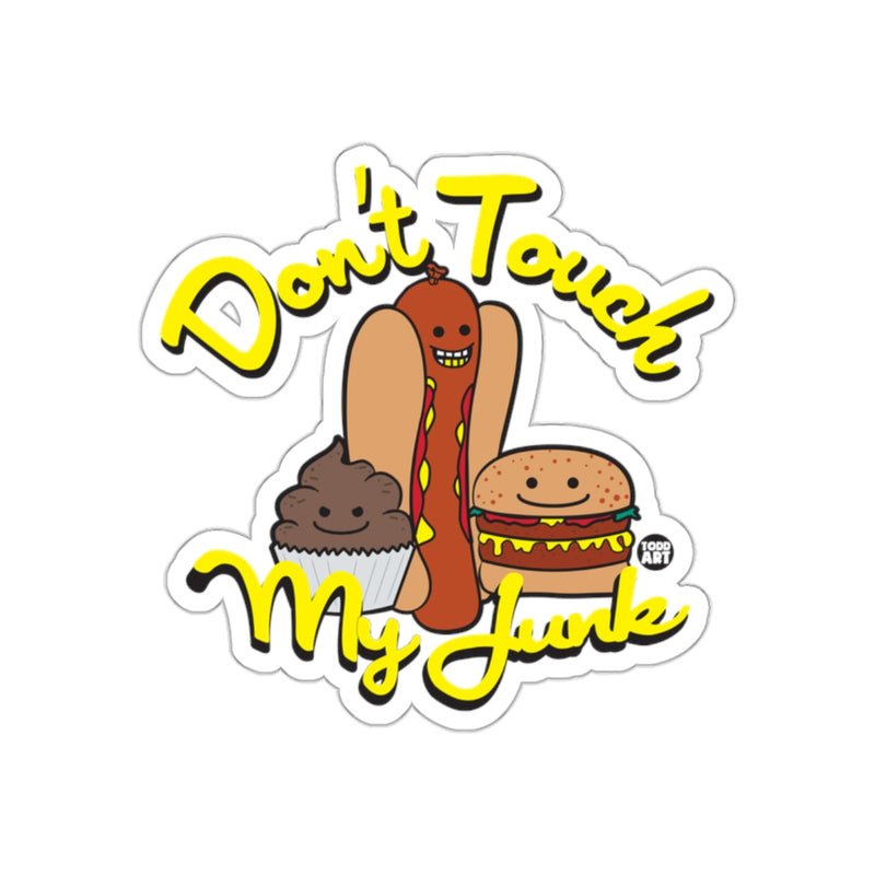 Load image into Gallery viewer, Don't Touch My Junk Sticker with Cute Food Characters
