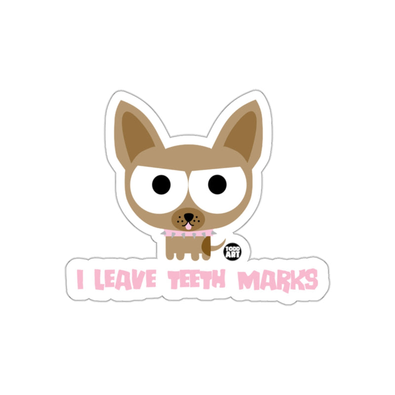 Load image into Gallery viewer, I Leave Teeth Marks Funny Cartoon Dog Sticker
