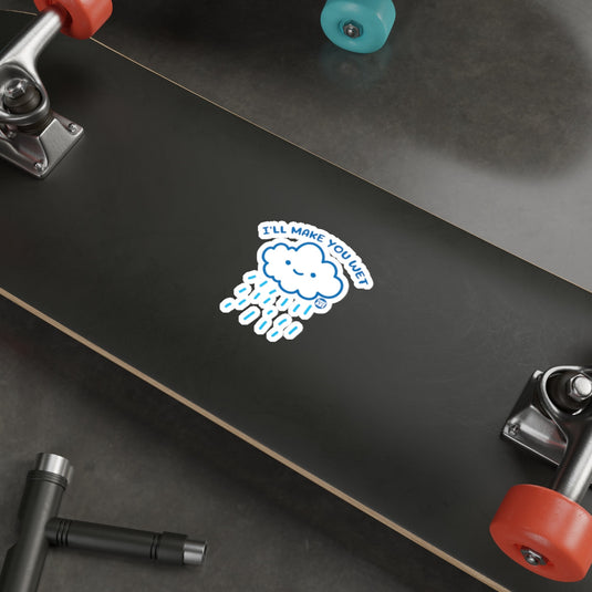 I'll Make You Wet Blue Cloud Cartoon Funny sticker