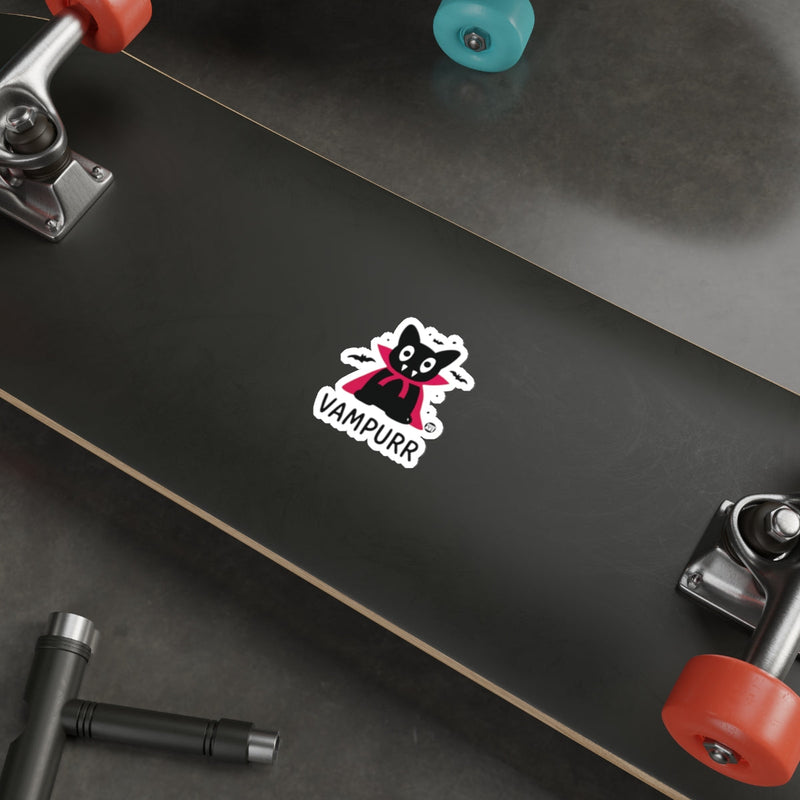 Load image into Gallery viewer, Vampurr Cat Sticker for Skateboard Enthusiasts
