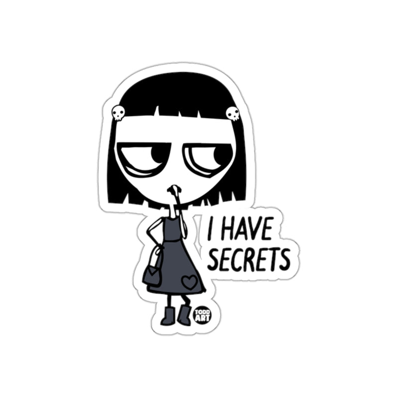 Load image into Gallery viewer, I Have Secrets Cartoon Sticker for Quirky and Unique Product
