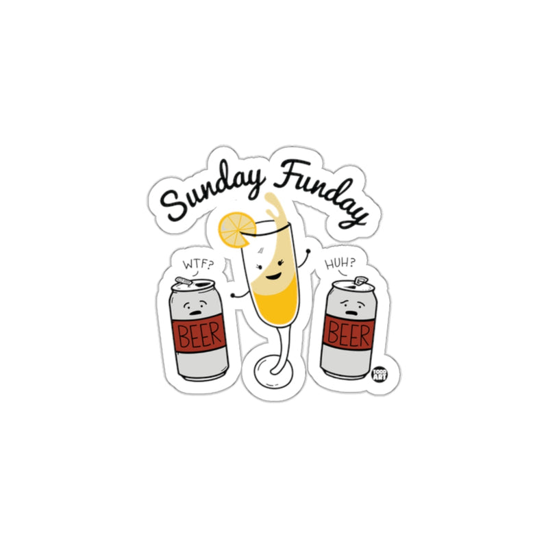 Load image into Gallery viewer, Charming and Funny Sunday Funday Sticker Design
