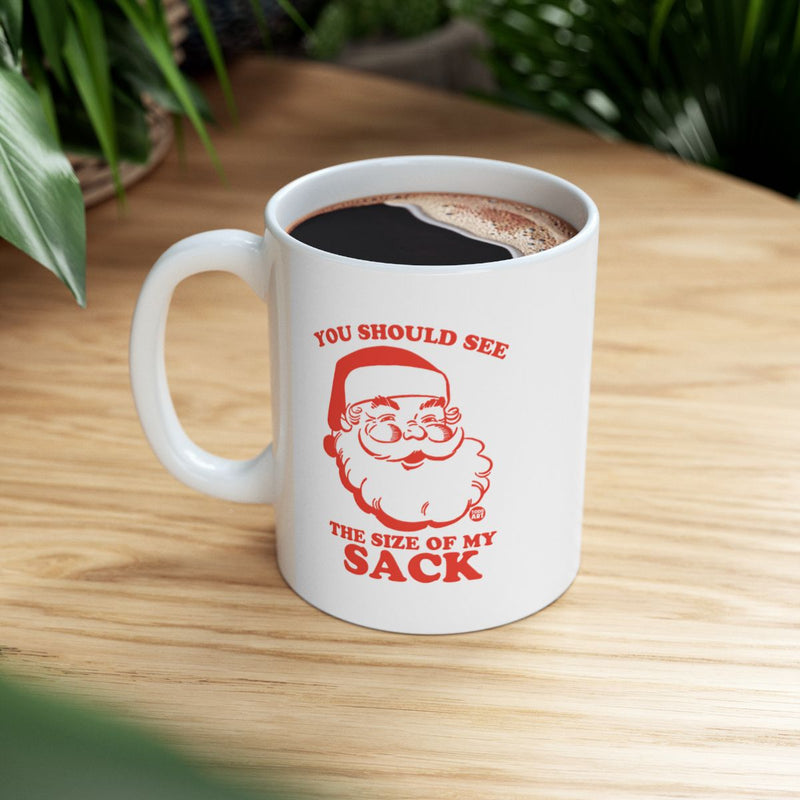 Load image into Gallery viewer, Santa Sack Themed Festive Coffee Mug Christmas Gift
