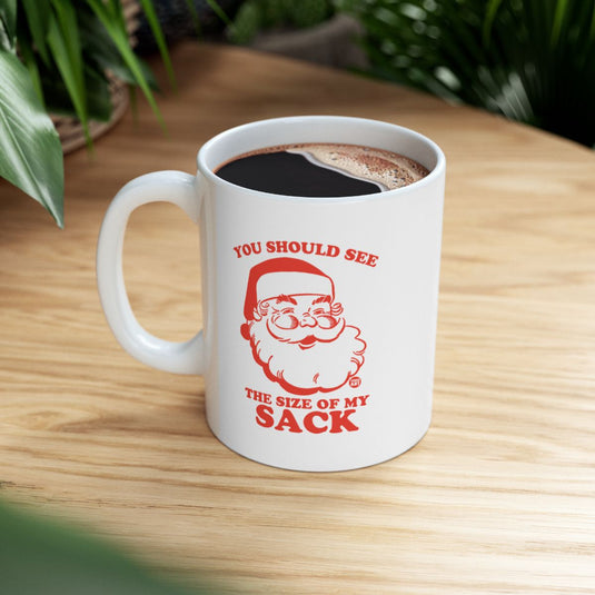 Santa Sack Themed Festive Coffee Mug Christmas Gift