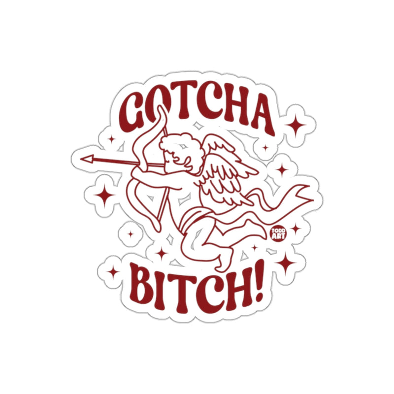 Load image into Gallery viewer, GOTCHA BITCH Cupid Sticker for Fun Decor
