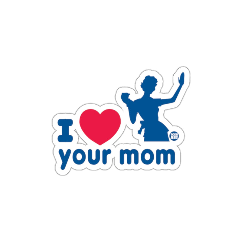 Load image into Gallery viewer, I Love Your Mom Retro Style Silhouette Sticker
