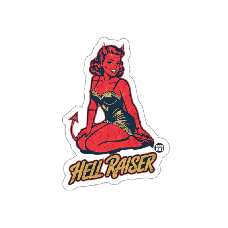 Load image into Gallery viewer, Hell Raiser Devil Pinup Girl Retro Art Sticker
