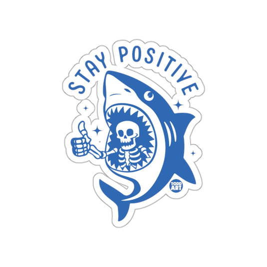 Stay Positive with a Skeleton Shark Design sticker