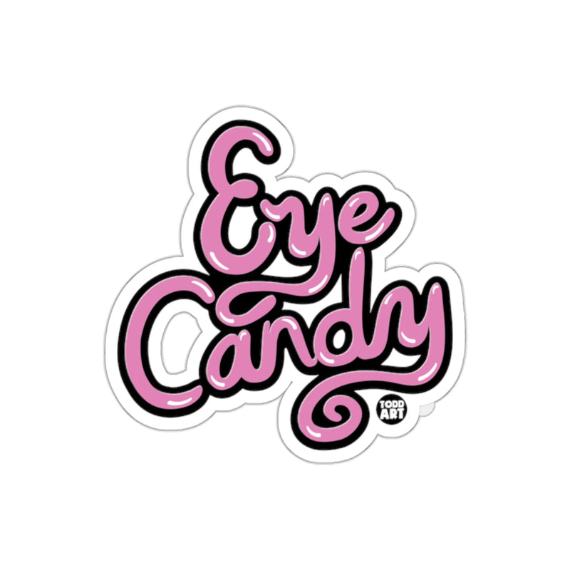 Load image into Gallery viewer, Eye Candy Pink Lettering Sticker Decal for Laptops
