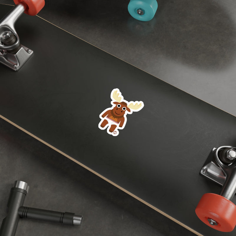 Load image into Gallery viewer, Cute Cartoon Moose Character Deck Sticker for Skateboards
