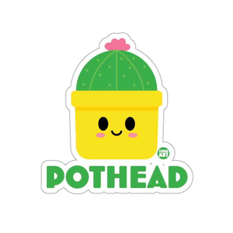 Load image into Gallery viewer, Cute Smiling Cactus Pothead Sticker for Your Decor
