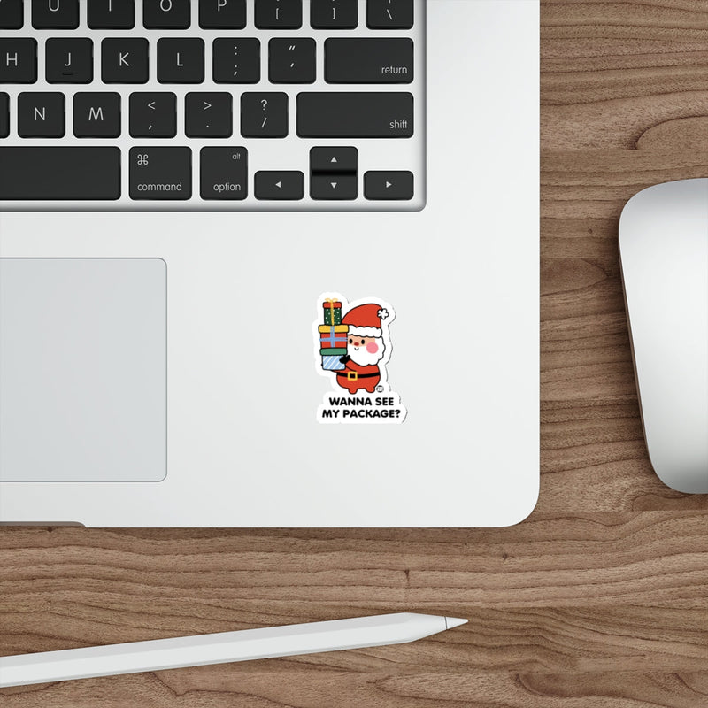 Load image into Gallery viewer, Santa Wanna See My Package Laptop Sticker
