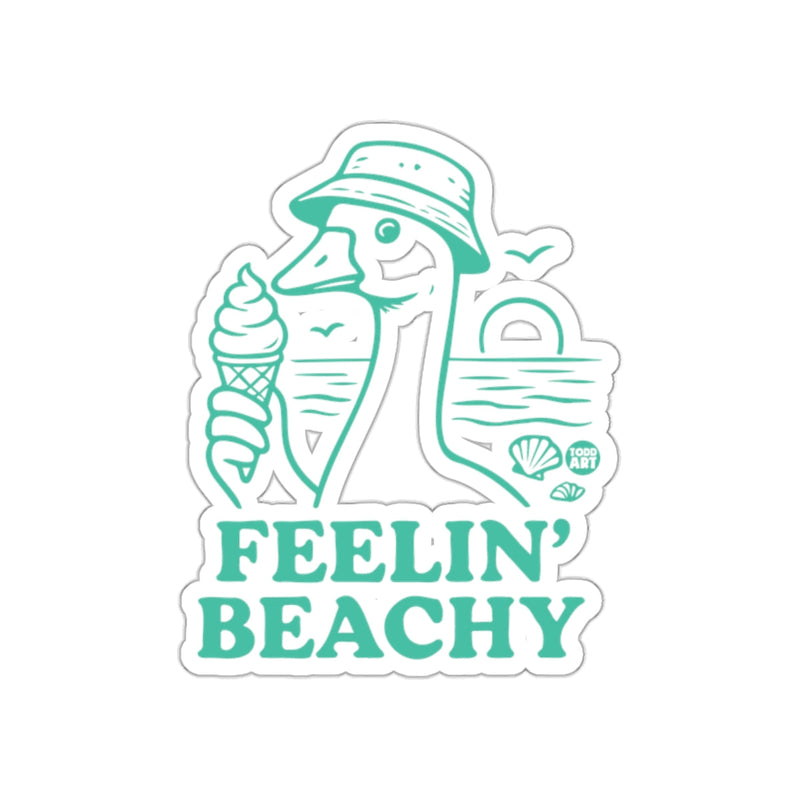 Load image into Gallery viewer, Feelin' Beachy Sticker Summer Vibes Fun Graphic Design
