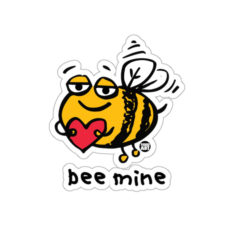 Load image into Gallery viewer, Cute Bee Holding Heart Bee Mine Sticker
