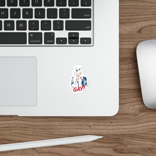 Uncle Sam Gay Pride Sticker for Laptop or Notebook