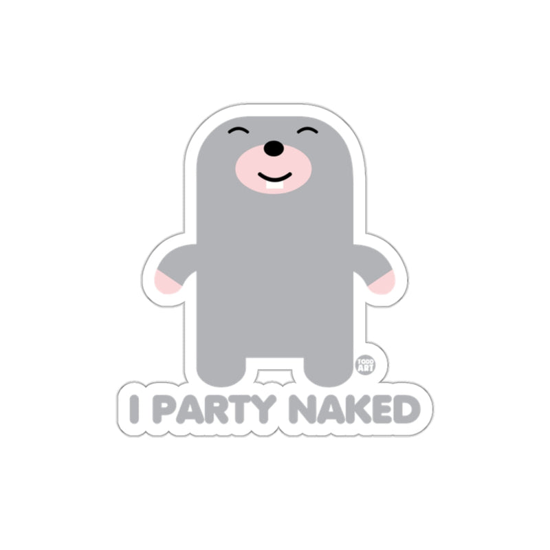 Load image into Gallery viewer, Cute Smiling Bear I Party Naked Sticker Product
