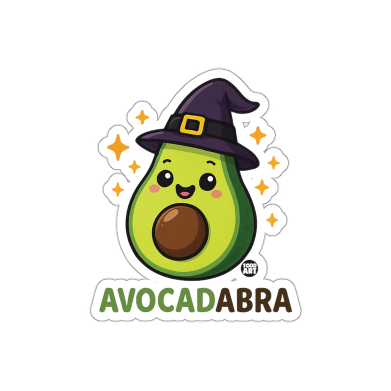 Load image into Gallery viewer, Cute Avocadabra Avocado with Witch Hat Sticker
