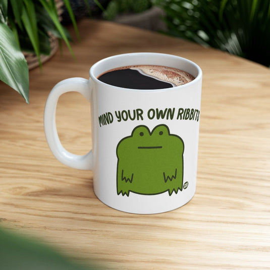 Mind Your Own Ribbits Cute Frog Mug Perfect Gift